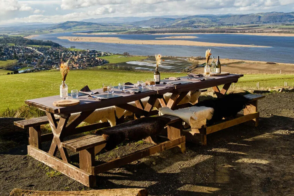 Picnic escocés en las colinas
